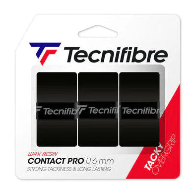 Overgrips Tecnifibre Contact Pro Wax Resin Negro x3 Unidades