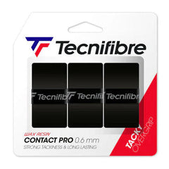 Overgrips Tecnifibre Contact Pro Wax Resin Negro x3 Unidades