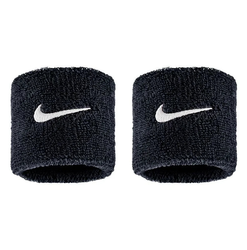 Muñequeras Nike Swoosh Classic Negro/Blanco