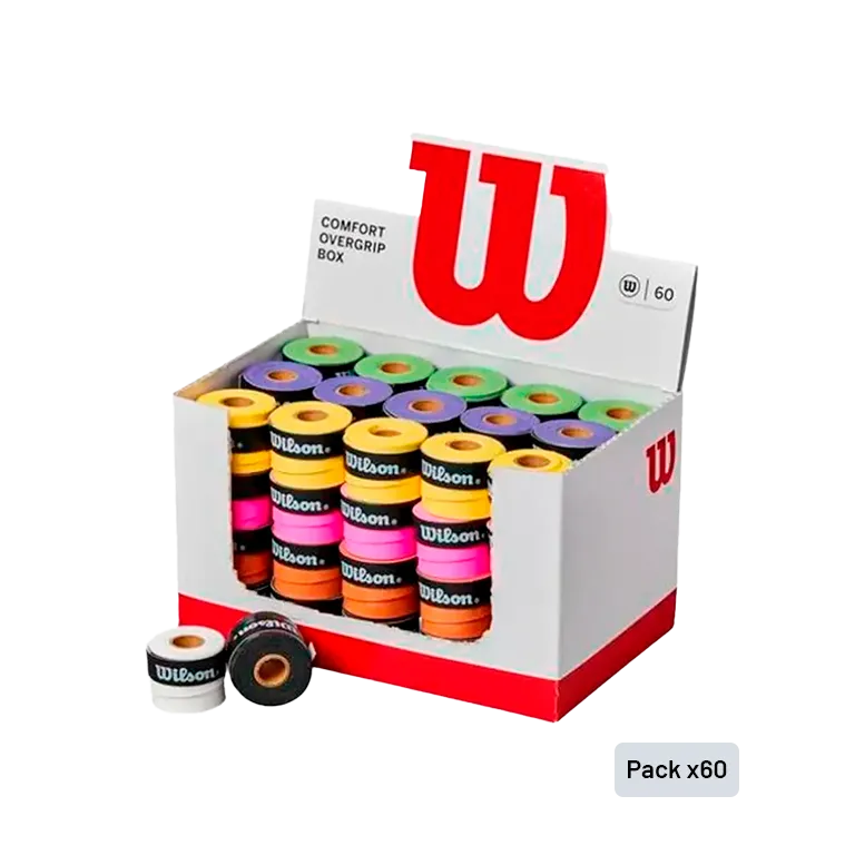 Caja x60 Overgrips Wilson Comfort Colores