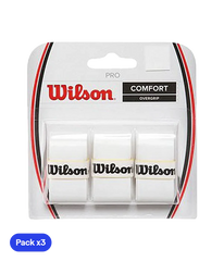 Overgrips Wilson Padel Pro Comfort Blanco Liso x3 Unidades
