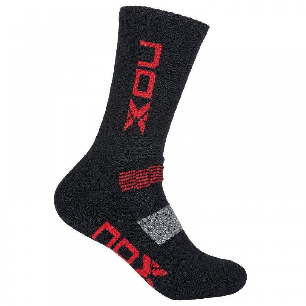 Medias Nox Pro Negro Rojo 1 par