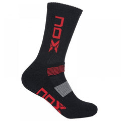 Medias Nox Pro Negro Rojo 1 par