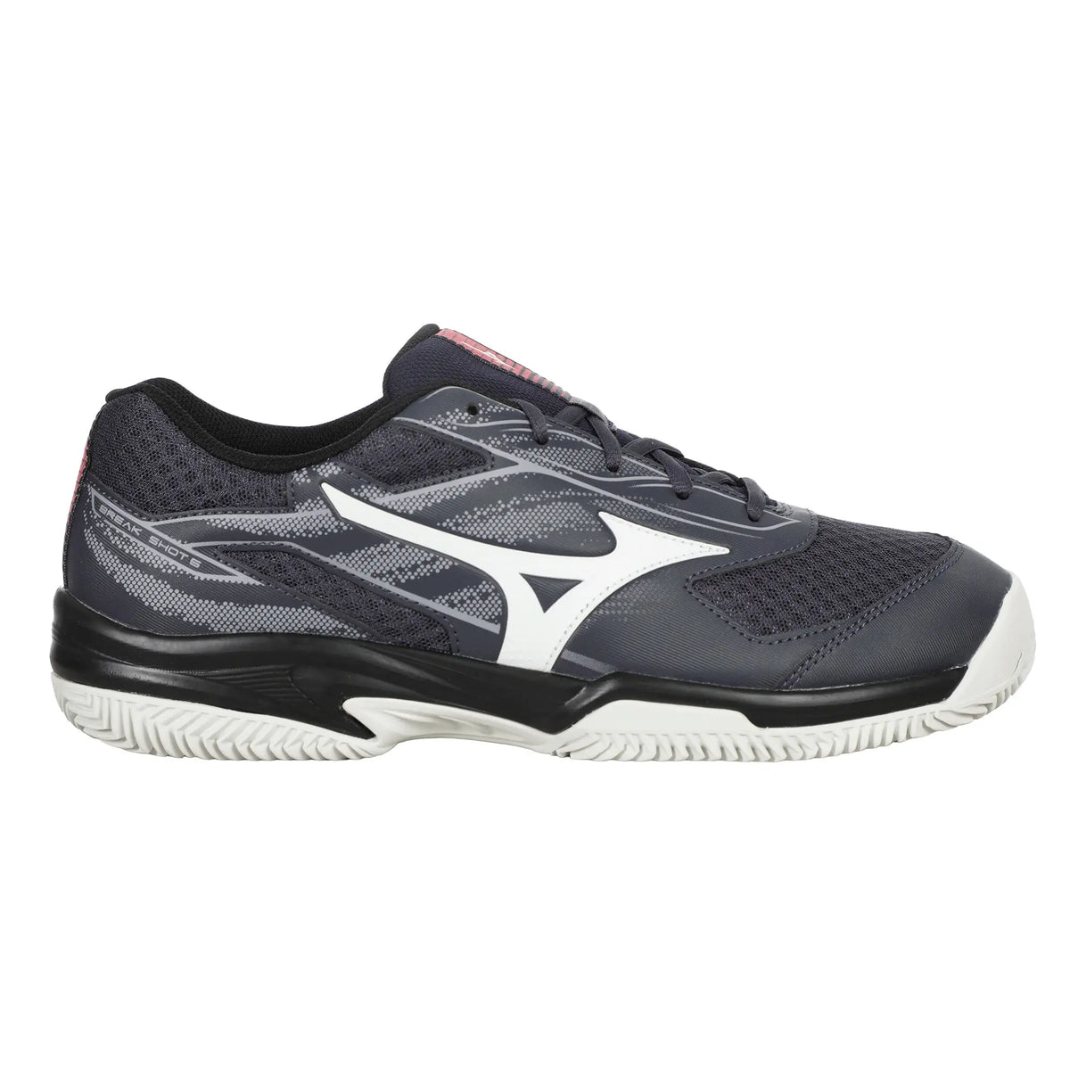 Zapato Tenis Padel Mizuno Break Shot 5 CC Negro y Blanco