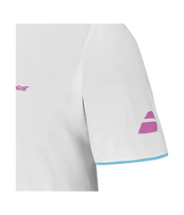 Camiseta Babolat Lebron Manga Corta Blanco