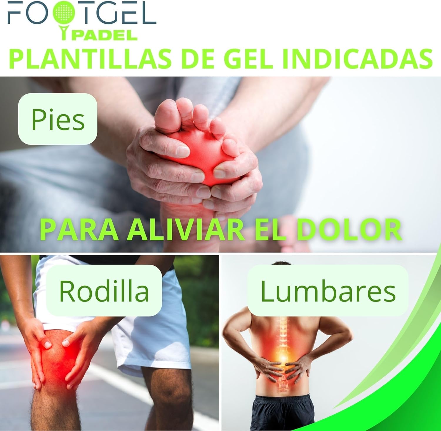 Pack 2x Plantillas FootGel Padel