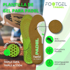 Pack 2x Plantillas FootGel Padel