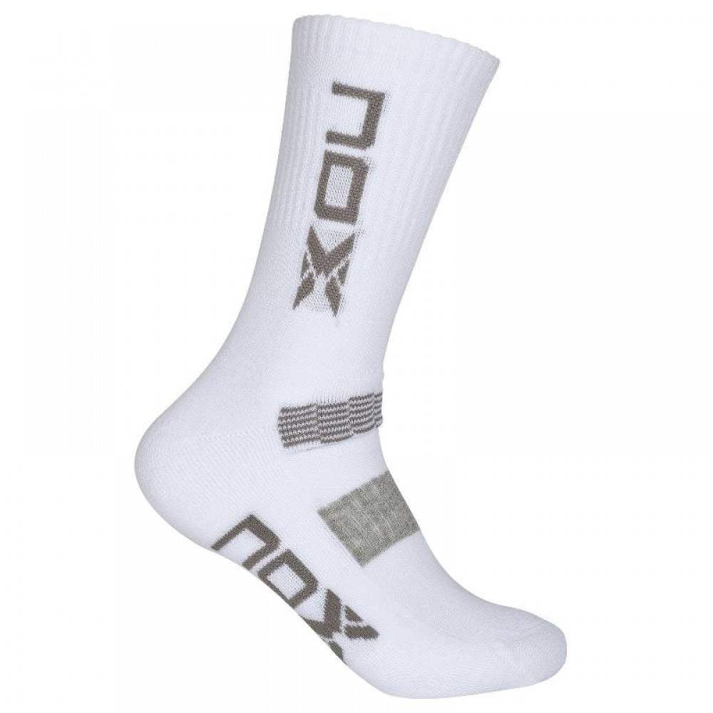 Medias Nox Pro Blanco Gris 1 Par