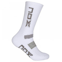 Medias Nox Pro Blanco Gris 1 Par