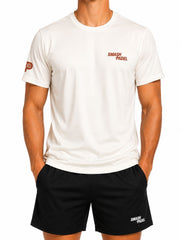 Camiseta Smash Padel Algodon Beige