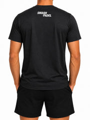 Camiseta Smash Padel Algodon Negra
