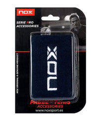 Muñequera Nox x2 Azul Logo Blanco