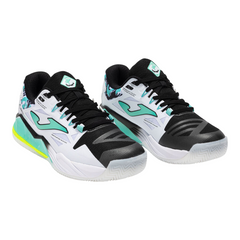 Zapato de Padel Joma Spin Blanco y Turquesa