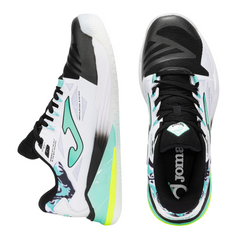 Zapato de Padel Joma Spin Blanco y Turquesa