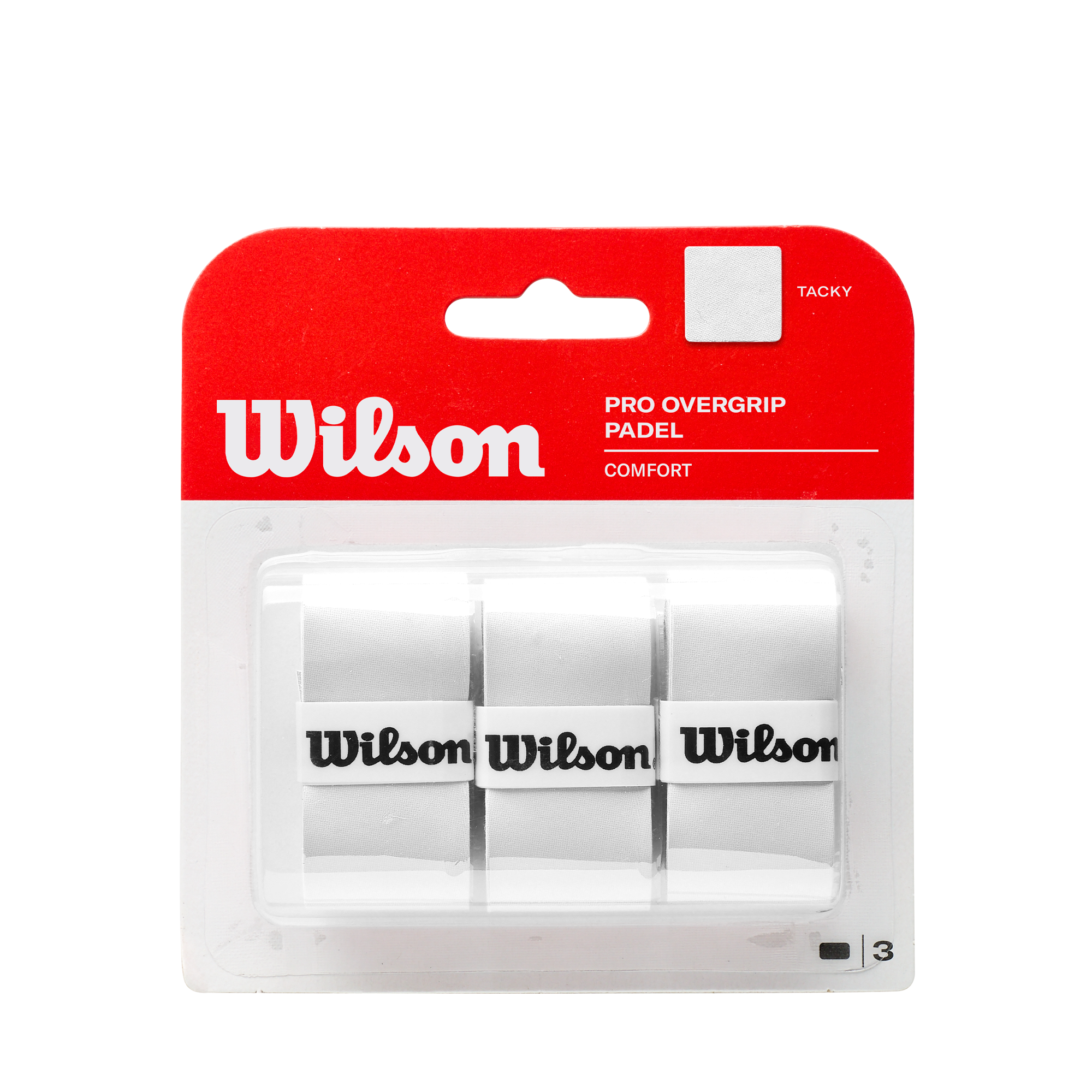 Overgrips Wilson Padel Pro Comfort Blanco Liso x3 Unidades