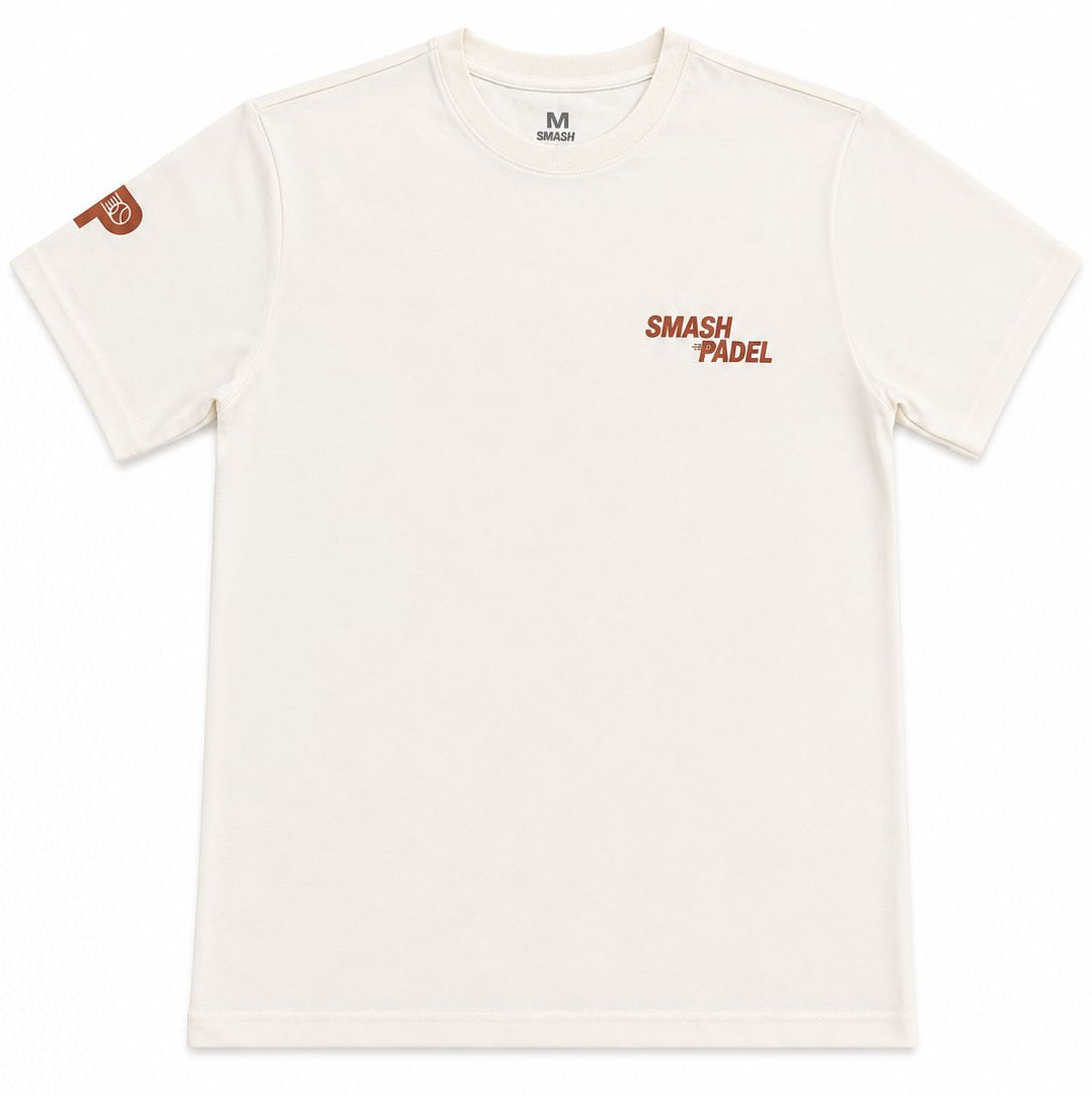 Camiseta Smash Padel Algodon Beige