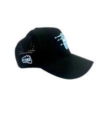 Gorra Smash Padel - TR - Fist Negra Logo Azul Claro