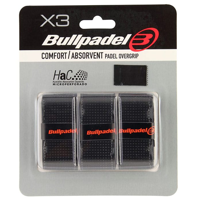Overgrips Bullpadel Comfort Absorvent Negro x3 uni