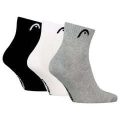 Medias Head All Sports Quarter Negro Blanco