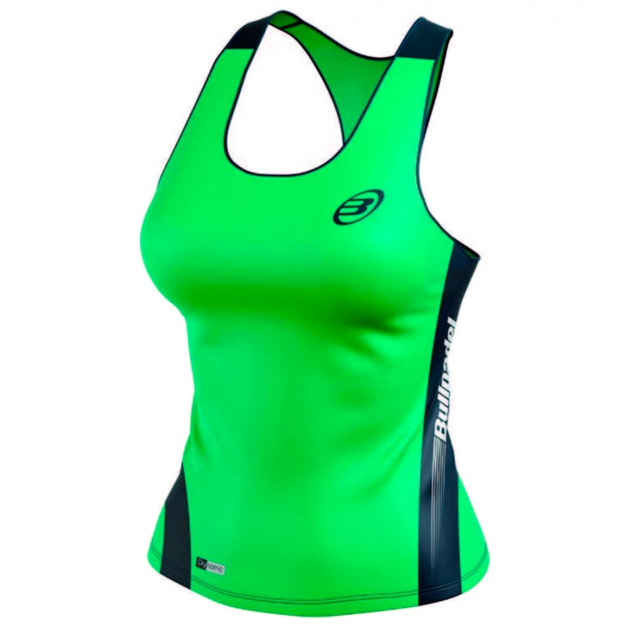 Camiseta Bullpadel Mujer Binas Verde Fluor