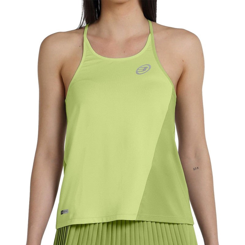 Camiseta Bullpadel Mujer Bines Amarillo Fluor