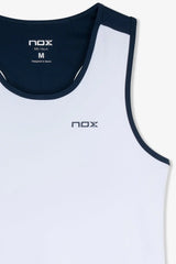 Camiseta Nox Tirantes Blanca/Azul Mujer