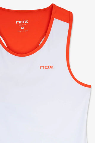 Camiseta Nox Tirantes Blanca/Roja Mujer