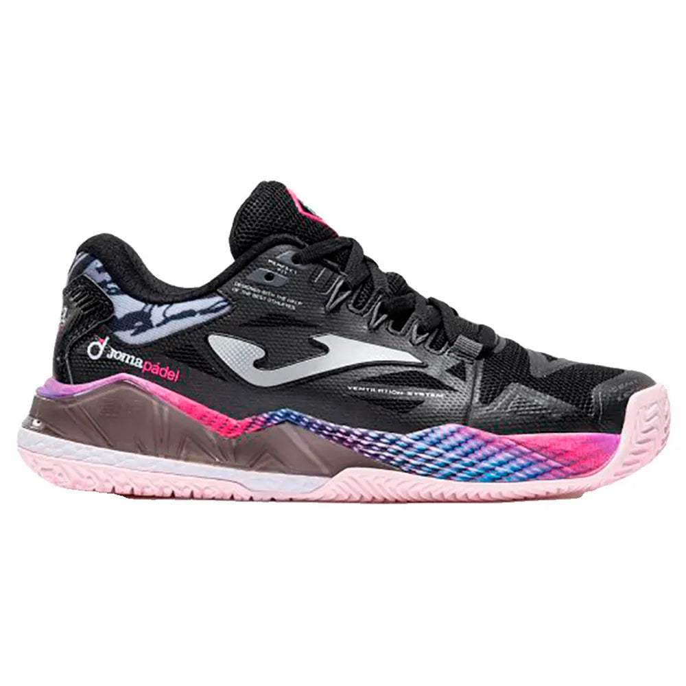 Zapato de Padel Joma Spin Lady 2601 Negro Mujer