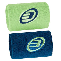 Muñequeras Bullpadel x2 unidades Verde Manzana Azul Oscuro