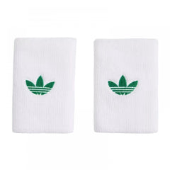 Muñequeras Largas Adidas Blanco / Verde 2 Unidades