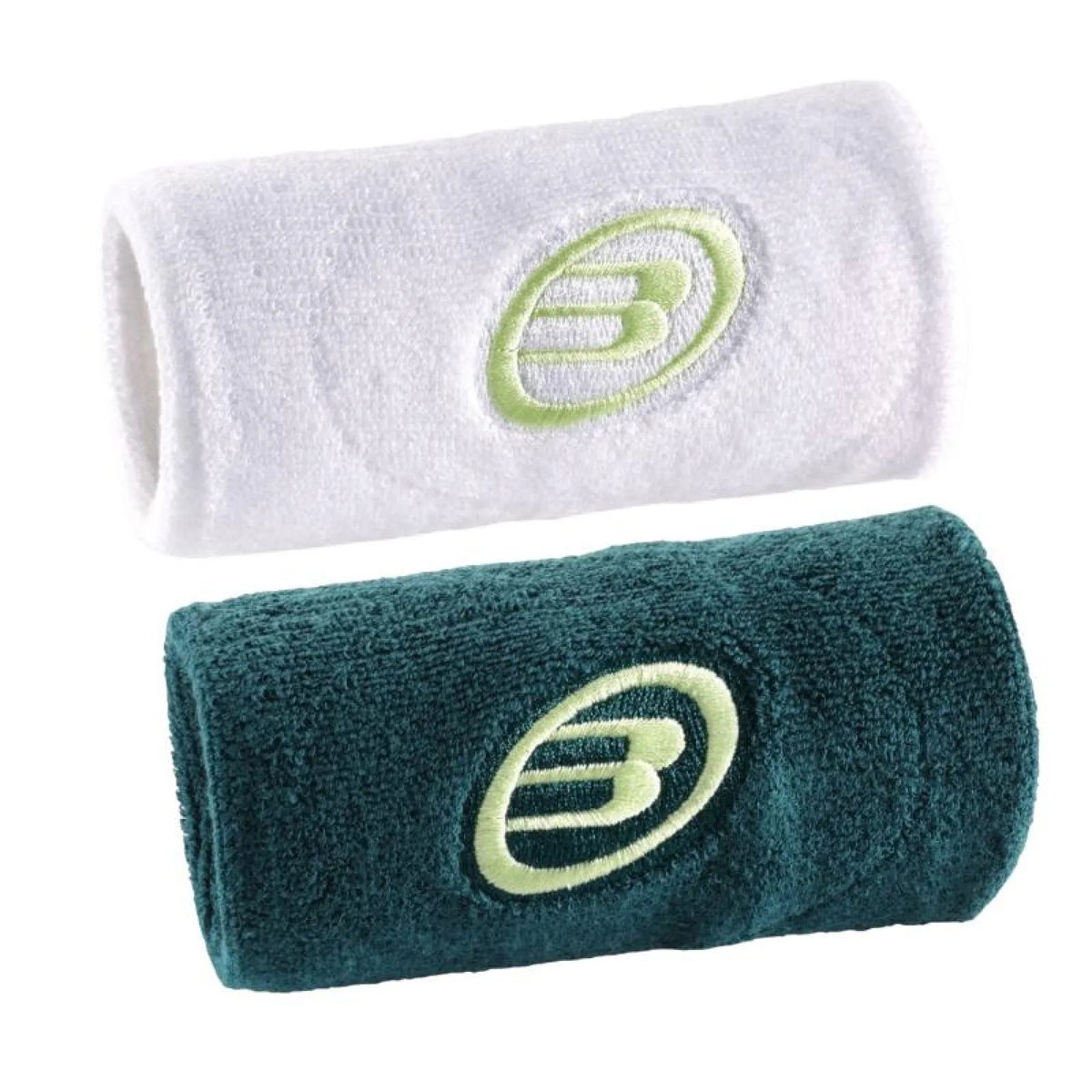 Muñequeras Bullpadel Blanco/Verde Oscuro