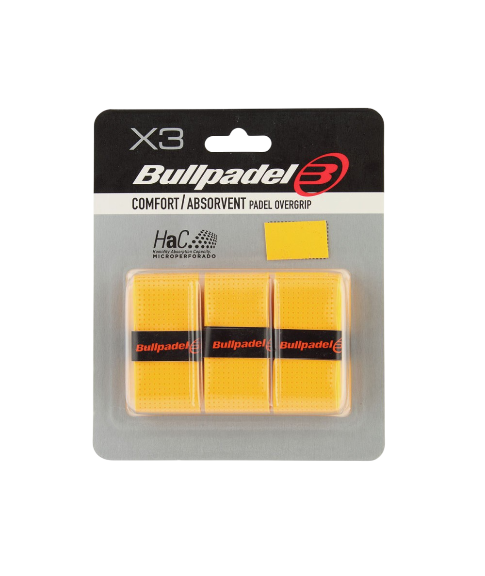 Overgrips Bullpadel Comfort Absorvent Amarillo x3 uni