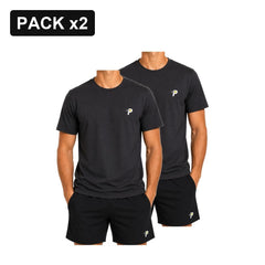 Pack 2x Camiseta Smash Padel Deportiva Negra