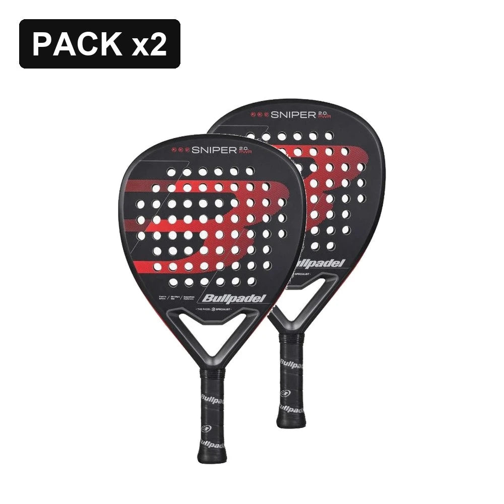 Pack 2x Pala Bullpadel Sniper 2.0 Power Negro 2026