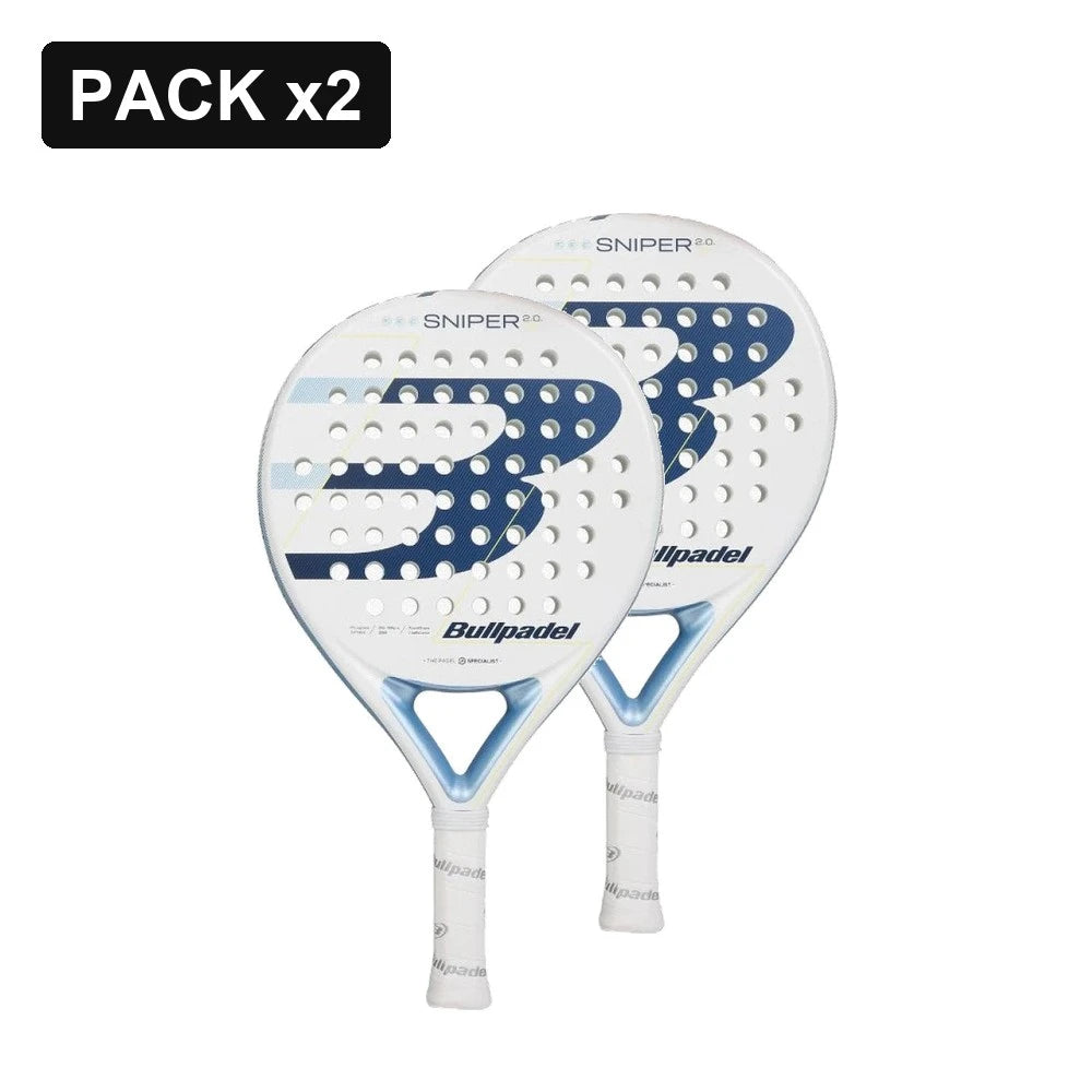 Pack 2x Pala Bullpadel Sniper 2.0 Woman Blanco 2026