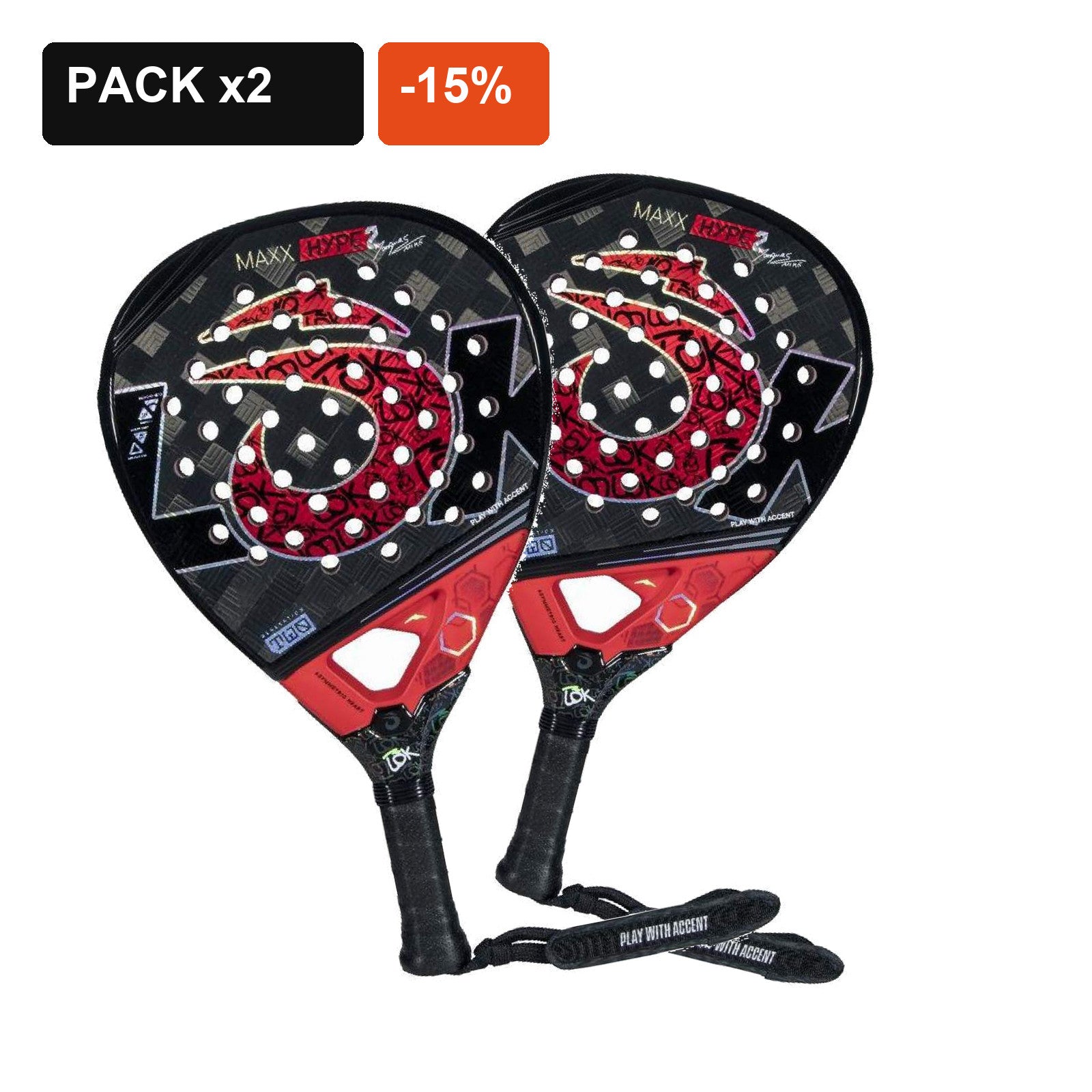 Pack de 2 palas Lok Yanguas Maxx Hype 2 con 15% de descuento