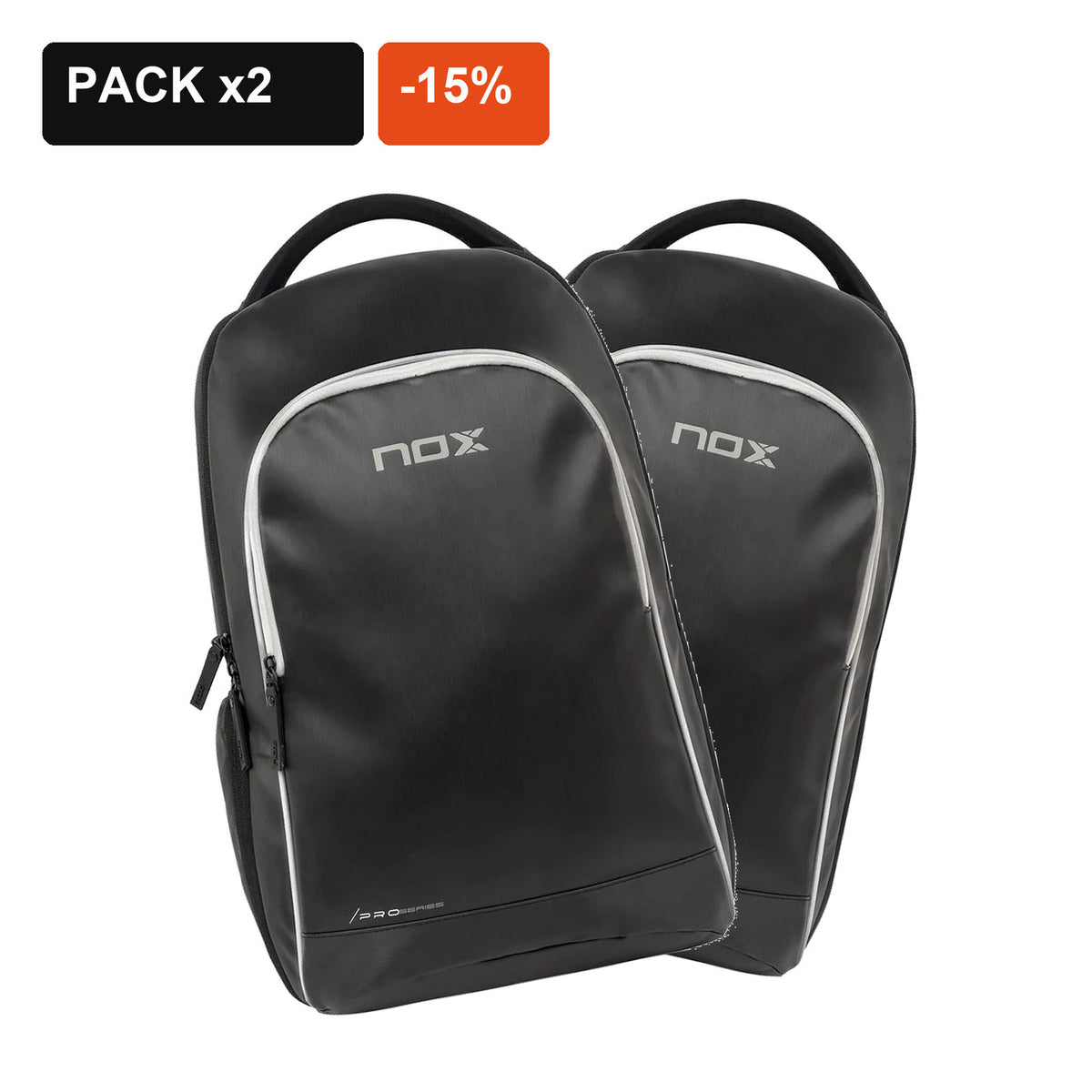 Pack de 2 mochilas Nox Pro Series Negro 2023 con 15% de descuento