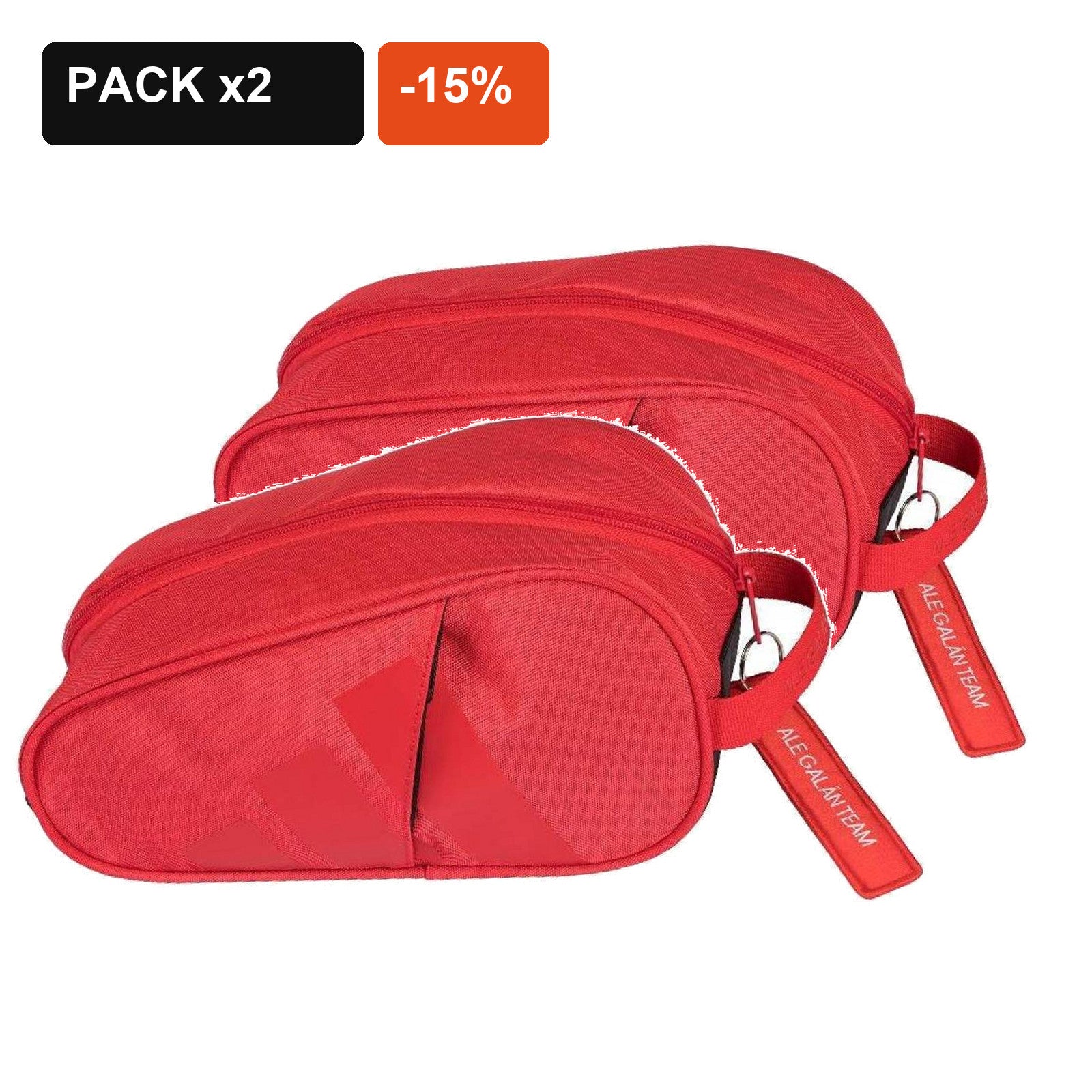Pack de 2 neceseres Adidas Ale Galan 3.5 Negro Rojo con 15% de descuento