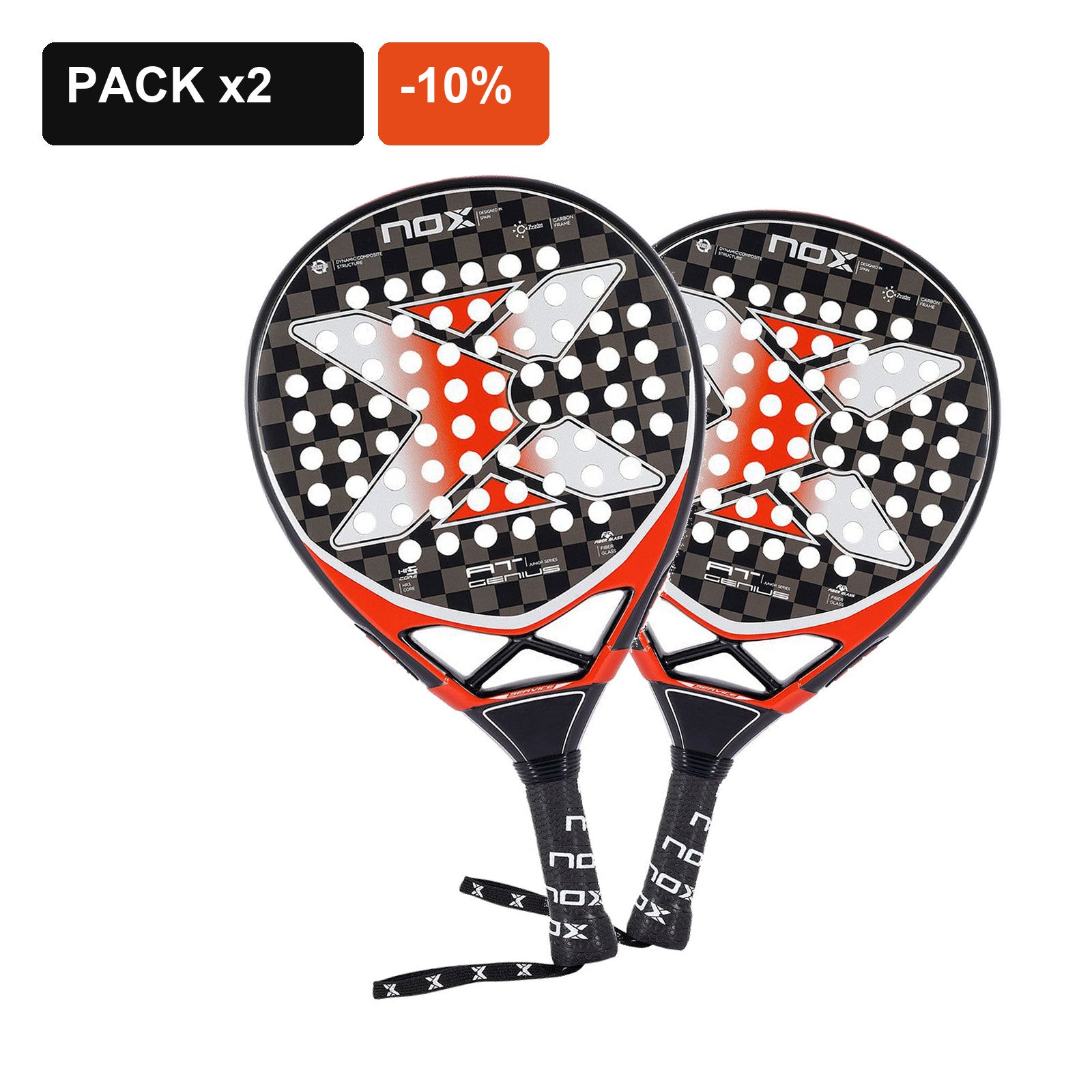 Pack de 2 palas Nox Junior AT10 Genius by Agustin Tapia con 10% de descuento