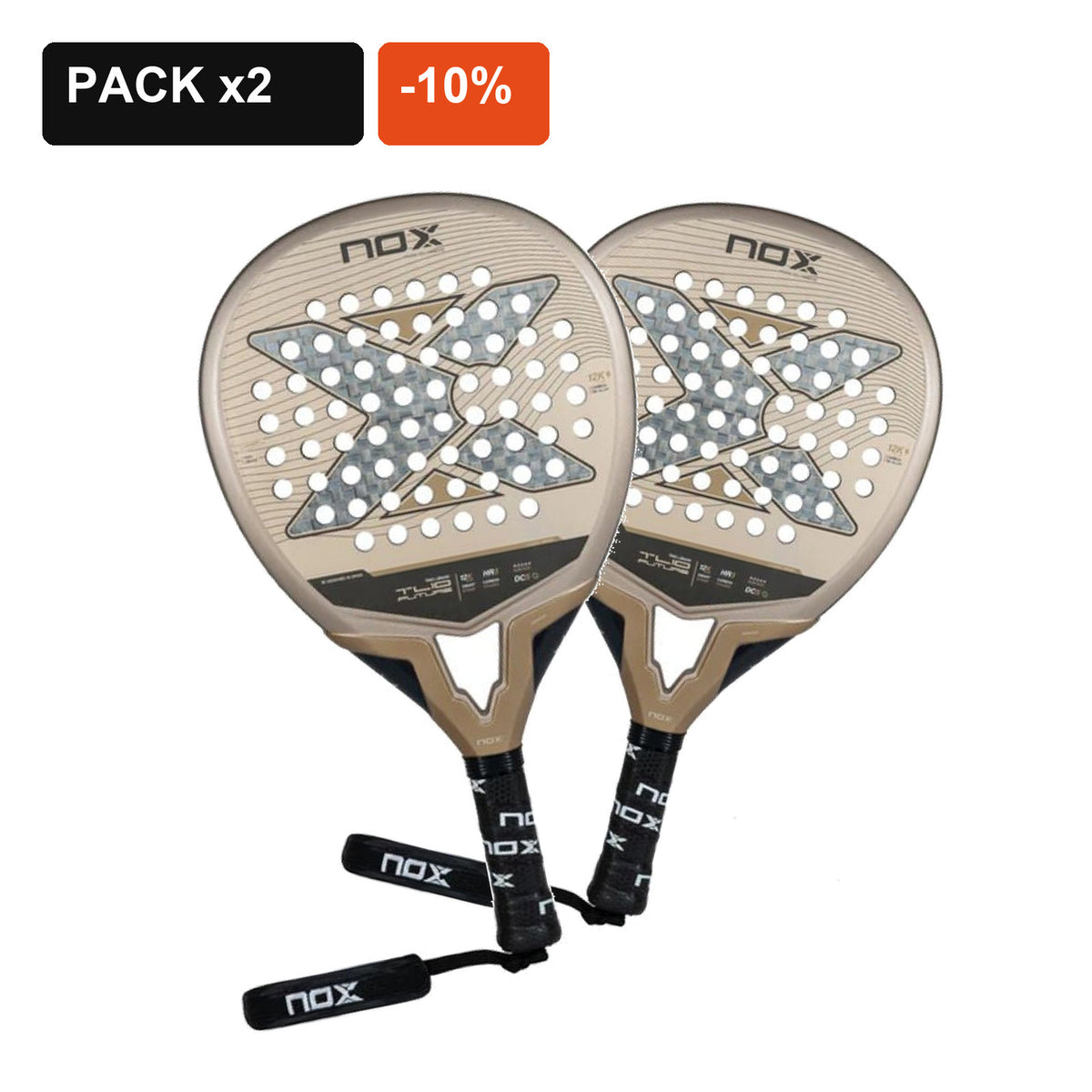 Pack de 2 palas Nox TL10 Future 2024 by Tino Libaak con 10% de descuento