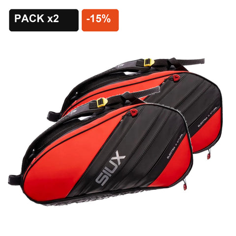 Pack de 2 paleteros Siux Stupa Electra Negro Rojo con 15% de descuento