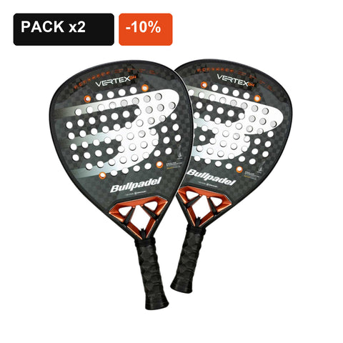 Pack de 2 palas Bullpadel Juan Tello Vertex 04 2025 con 10% de descuento