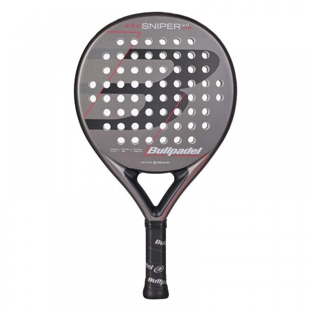 Pala Bullpadel Sniper 2.0 Control Gris Oscuro 2026