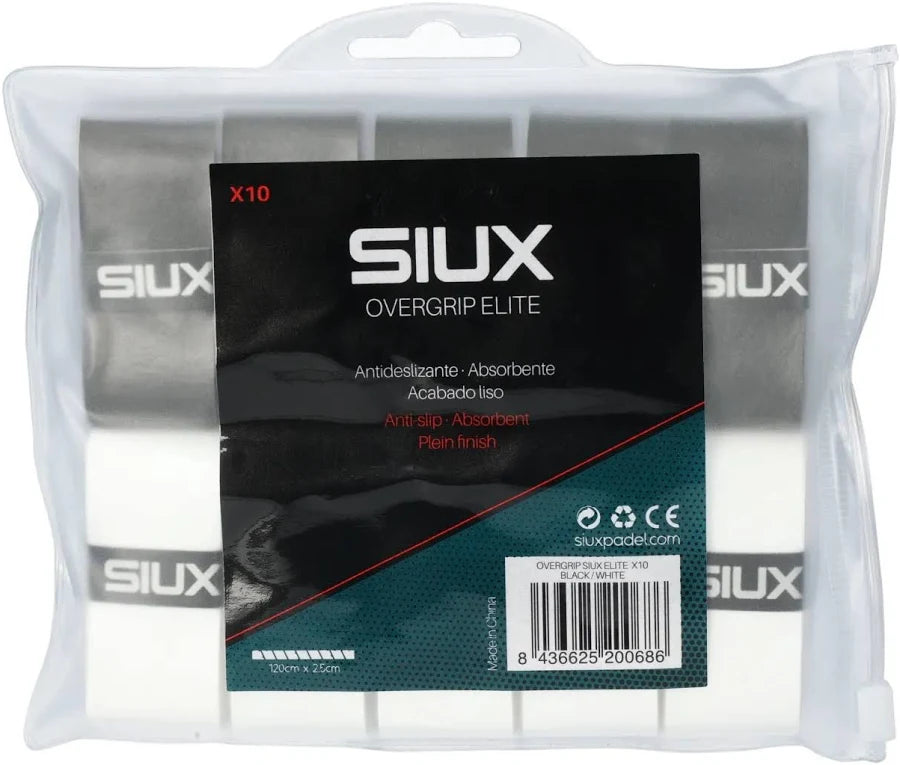 Overgrips Siux Elite Blanco/Negro x10