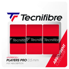 Overgrips Tecnifibre Players Pro Rojo Hydrocell x3 Unidades