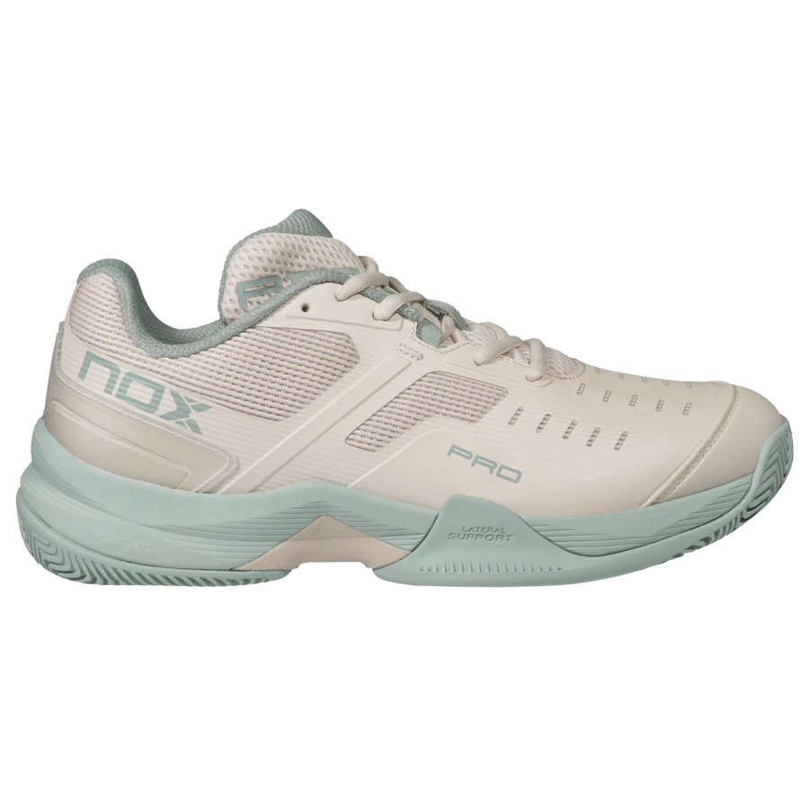 Zapato de Padel Nox AT10 Pro Beige/Azul Claro