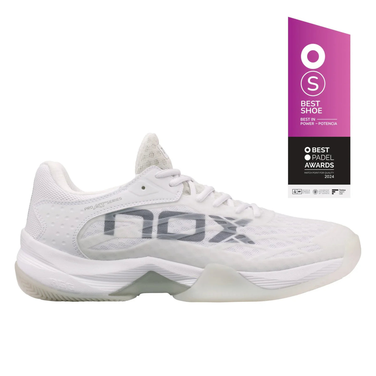 Zapato de Padel AT10 LUX Blanco / Gris