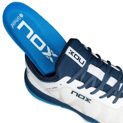 Zapato de Padel Nox Nerbo Blanco/Azul Claro